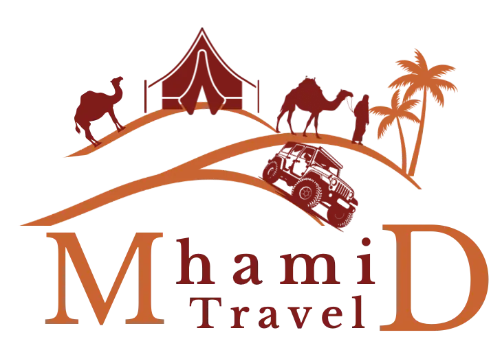 LOGO de M'hamid desert trek desert marocain, une agence spécialisé dans l'organisation de treks, d'excurtion et de bivouac dans le désert de mhamid dans le sahara.